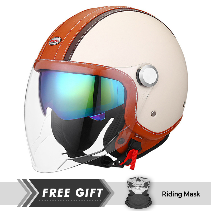 Motorcycle Gear In Store - Beyaz Turuncu Orijinal Açık Yüz Motosiklet