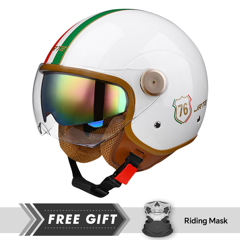 Motorcycle Gear In Store - DOT Onaylı Açık Yüz Kask Retro