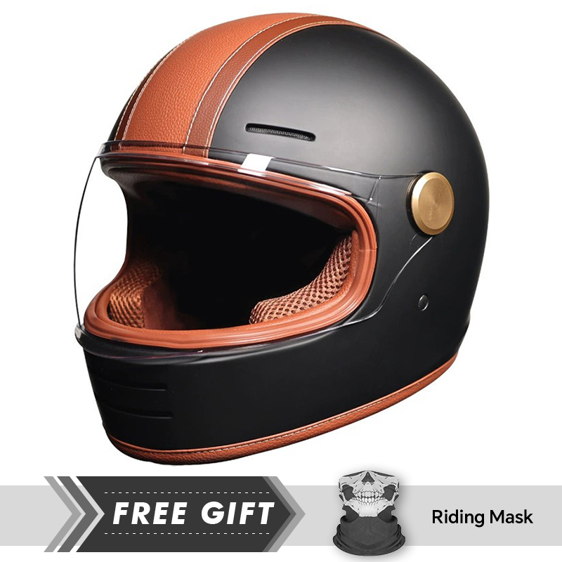 DOT Onaylı Retro Deri Tam Yüz  - Motorcycle Gear In Store incelemesi ve fiyatı