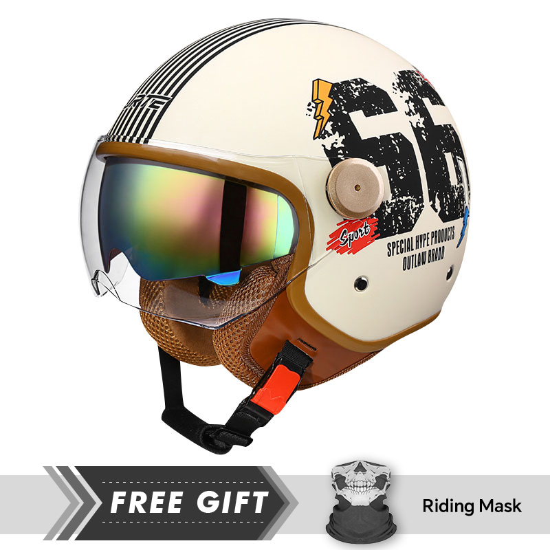 DOT Onaylı Açık Yüz Kask Retro - Motorcycle Gear In Store incelemesi ve fiyatı